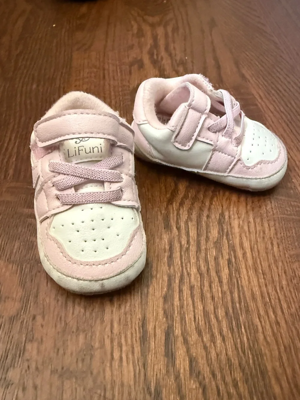 SHEIN Pink and White Baby Walker Sneakers